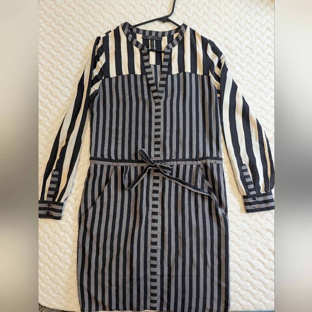 BCBG Maxazria Silk Striped Dress